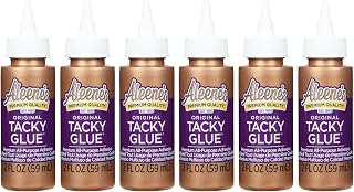 Aleene's Original Tacky Glue 6-Pack, 2oz Bottles - All-Purpose Craft Glue, Dries Clear & Strong for DIY Crafts