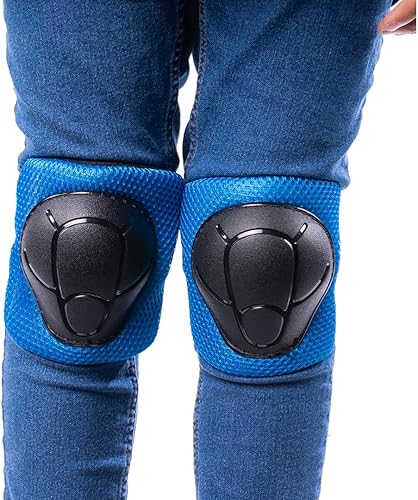 Miniatura 6 de Rude Boyz - Juego de almohadillas para casco de bicicleta, rodilleras, coderas, muñequeras para niños y niñas