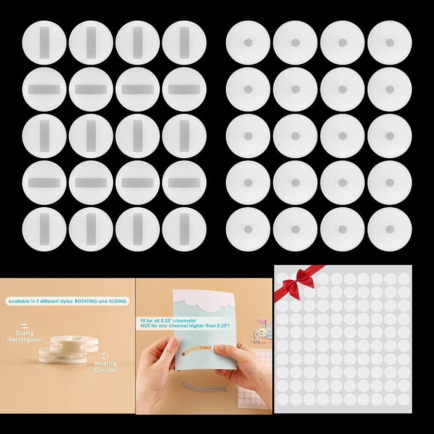 Lot 40 Curseurs Rotatifs + Coulissants + 2 Matrices Découpe – Kit Créatif Cartes 3D & Scrapbooking