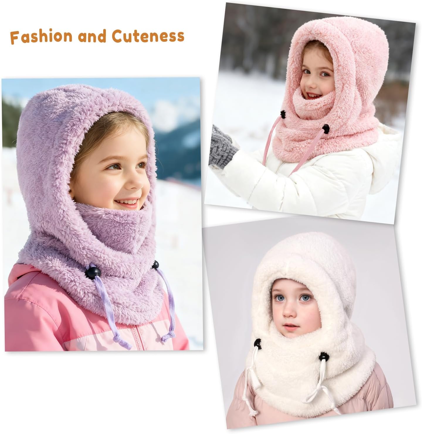 Kids Winter Fleece Hats Child Balaclava Ski Mask Windproof Warm Hat for Boy Girl