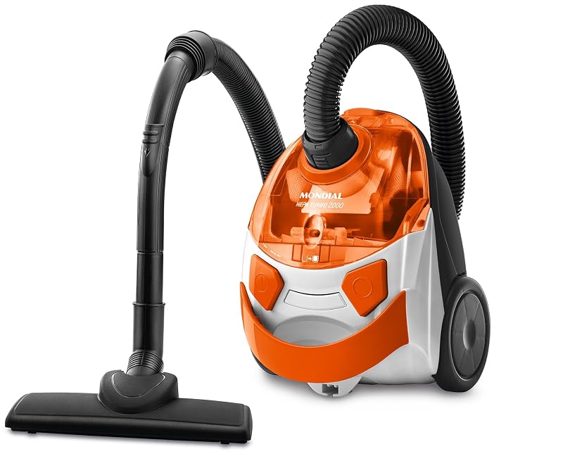 MONDIAL Aspirador de Pó Hepa Turbo 2000, Branco/Laranja, 1500W, 220V - AP-15