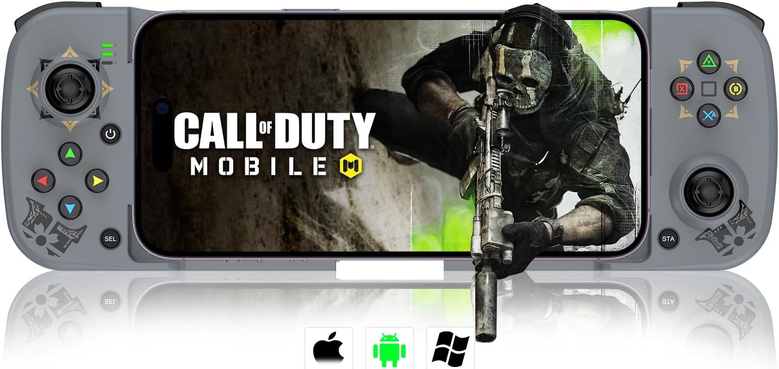 arVin Bluetooth 5.0 Wireless Gaming Controller for iPhone/iPad/iOS/Android/Samsung/PC Gamepad Joystick with Back Button, Analog Triggers, Stretchable, 18 Hours Playtime