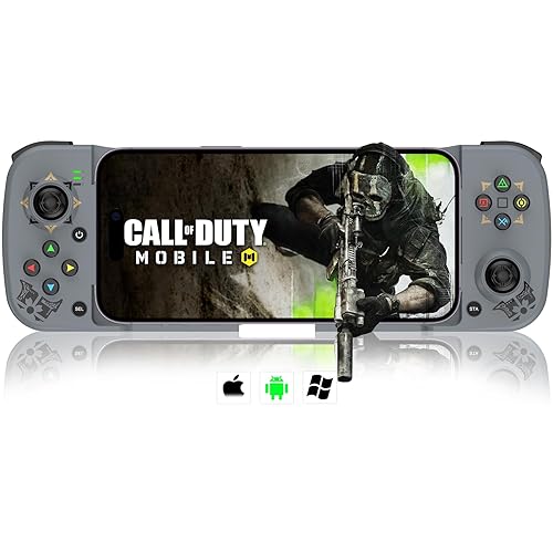 arVin Bluetooth 5.0 Wireless Gaming Controller for iPhone/iPad/iOS/Android/Samsung/PC Gamepad Joystick with Back Button, Analog Triggers, Stretchable, 18 Hours Playtime