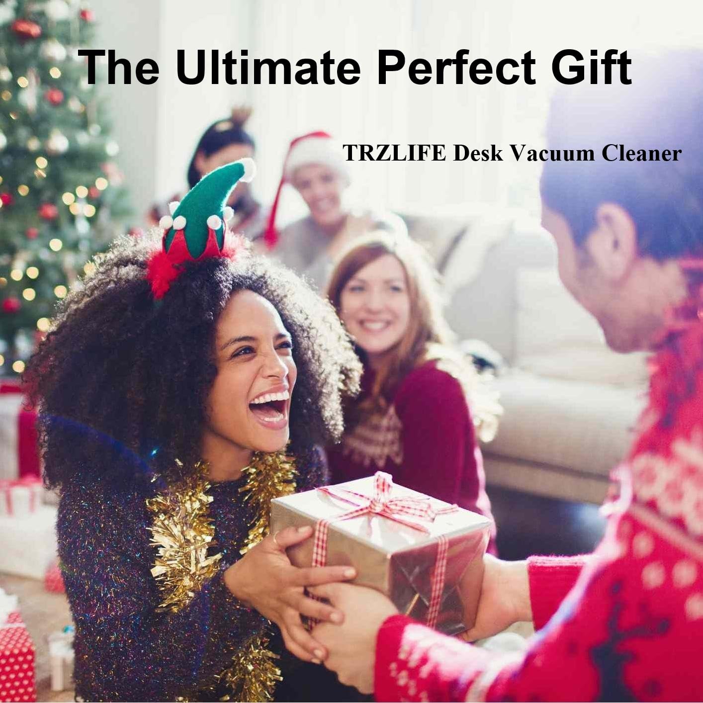 TRZLIFE Desk Vacuum Cleaner, Rechargeable and Durable Mini Desktop Vacuum with Bonus Accessories Desk Cleaner Sucks Tiny Items and Crumbs from Desktop Drawer Countertop Ideal as a White Elephant Gift, view 6
