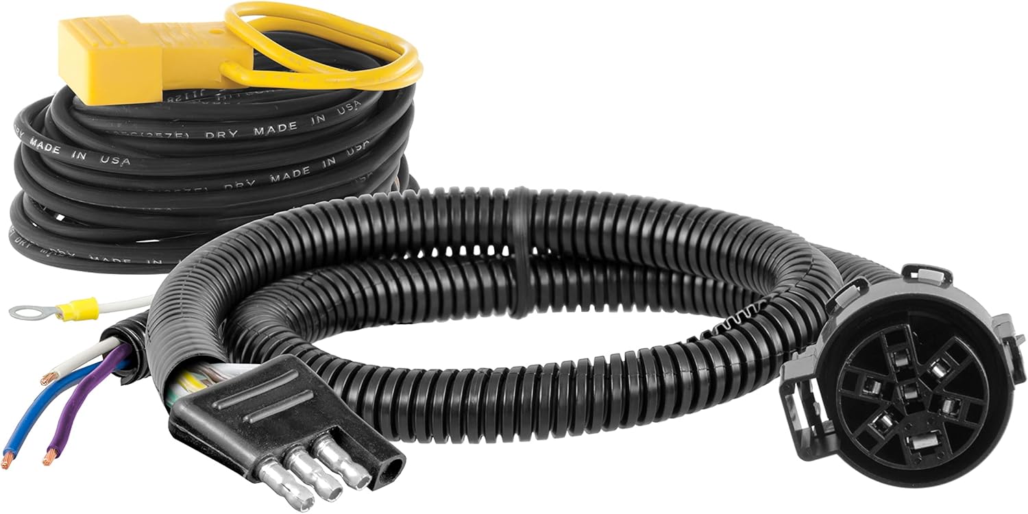 CURT 56476 4-Way Flat Vehicle-Side to USCAR Wiring Adapter