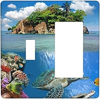 Vista 102 de Cubierta de interruptor de luz de 3 cuadrillas con diseño de flores azules púrpuras, cubierta de placa de pared de triple palanca, arbustos florales