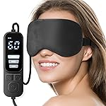 Ezona Heated Eye Mask, Warm Eye Compress Mask, USB Electric Eye Heating Pad with Temperature & Timer Control, Dry Eye Mask for Dry Eyes Blepharitis Sinus Migraine Stye MGD Puffiness Black
