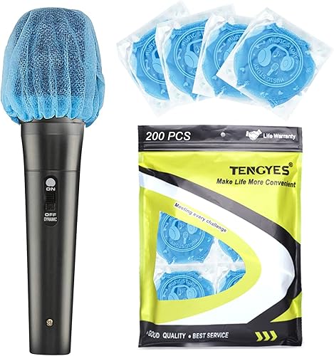 Miniatura 8 de 200 unidades (paquete de 100) fundas desechables no tejidas para micrófono de mano Mike cubierta protectora para parabrisas para KTV, karaoke, sala