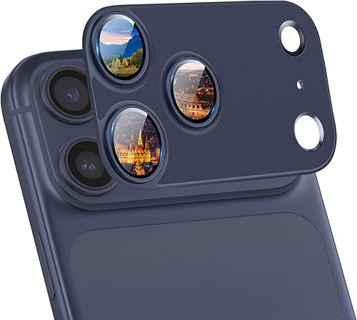 ZXZone for iPhone 17 Pro Camera Lens Protector, Strong Adhesion Aluminum alloy & Sapphire Glass material Drop Protection 9H Tempered Glass Camera