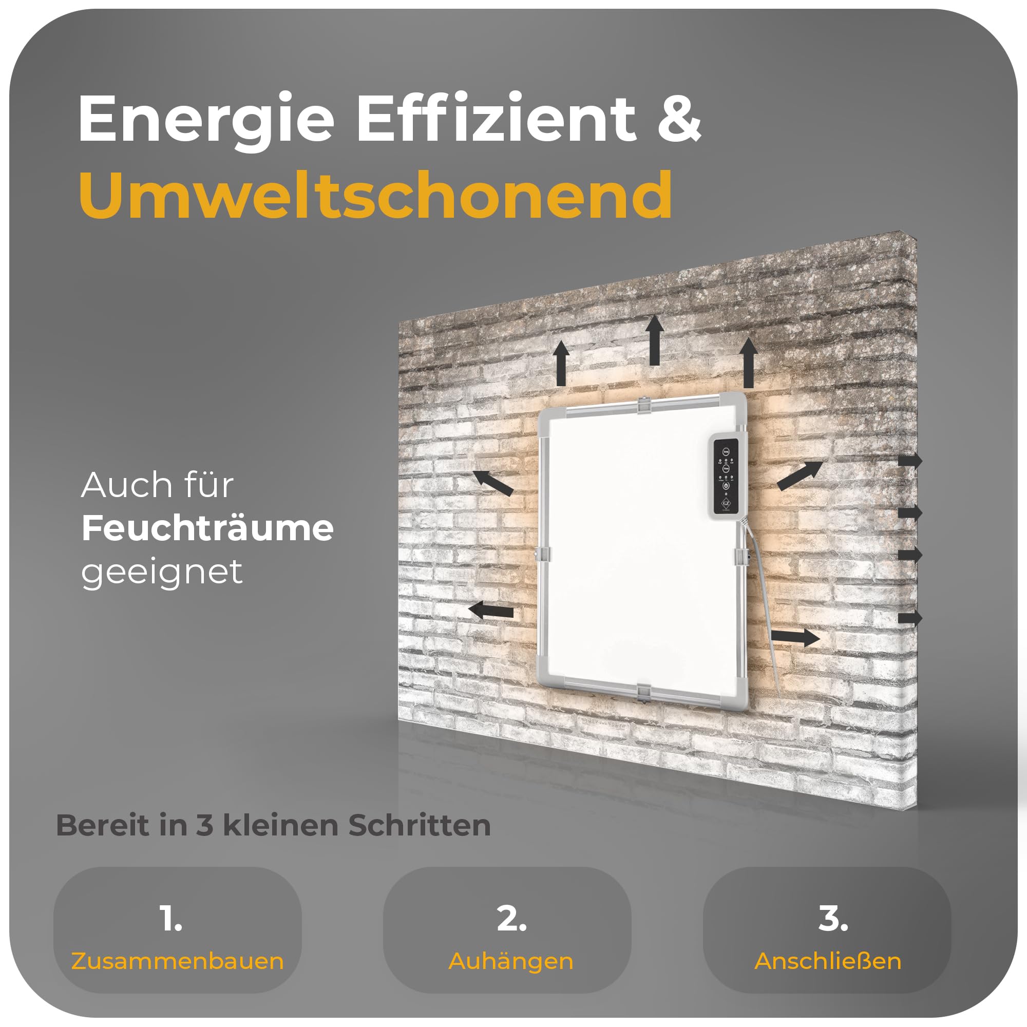 Schimmelentferner Wand - Alternative zum Schimmelspray und Schimmelfarbe ohne Chemie - Profi Infrarot Schimmel entferner - Anti Schimmel set XL