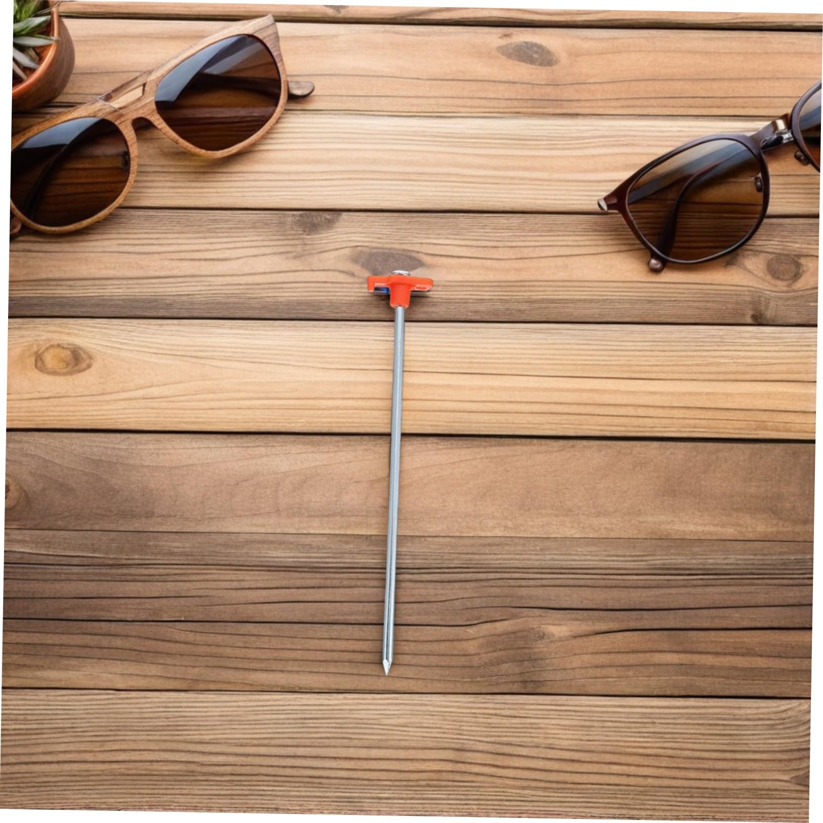 NOLITOY 12 Piezas Piquetas de Acero Inoxidable para Tiendas de Estacas Reforzadas y Alargadas para Camping Playa y Senderismo Resistentes y Estables Terrenos Blandos y Arenosos