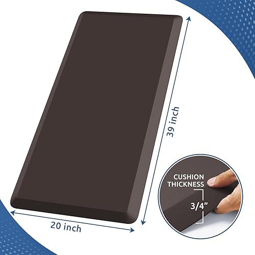 Miniatura 72 de KitchenClouds - Tapete antifatiga acolchado para cocina, impermeable, antideslizante, cómodo, para escritorio de pie, fregadero y oficina, 17.3 x 39