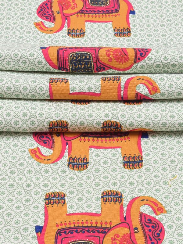 Image of Blanc 9 Gaja Home & Kitchen Pure Cotton Printed 4 /6 Seater Table Runner|(33x182) cm