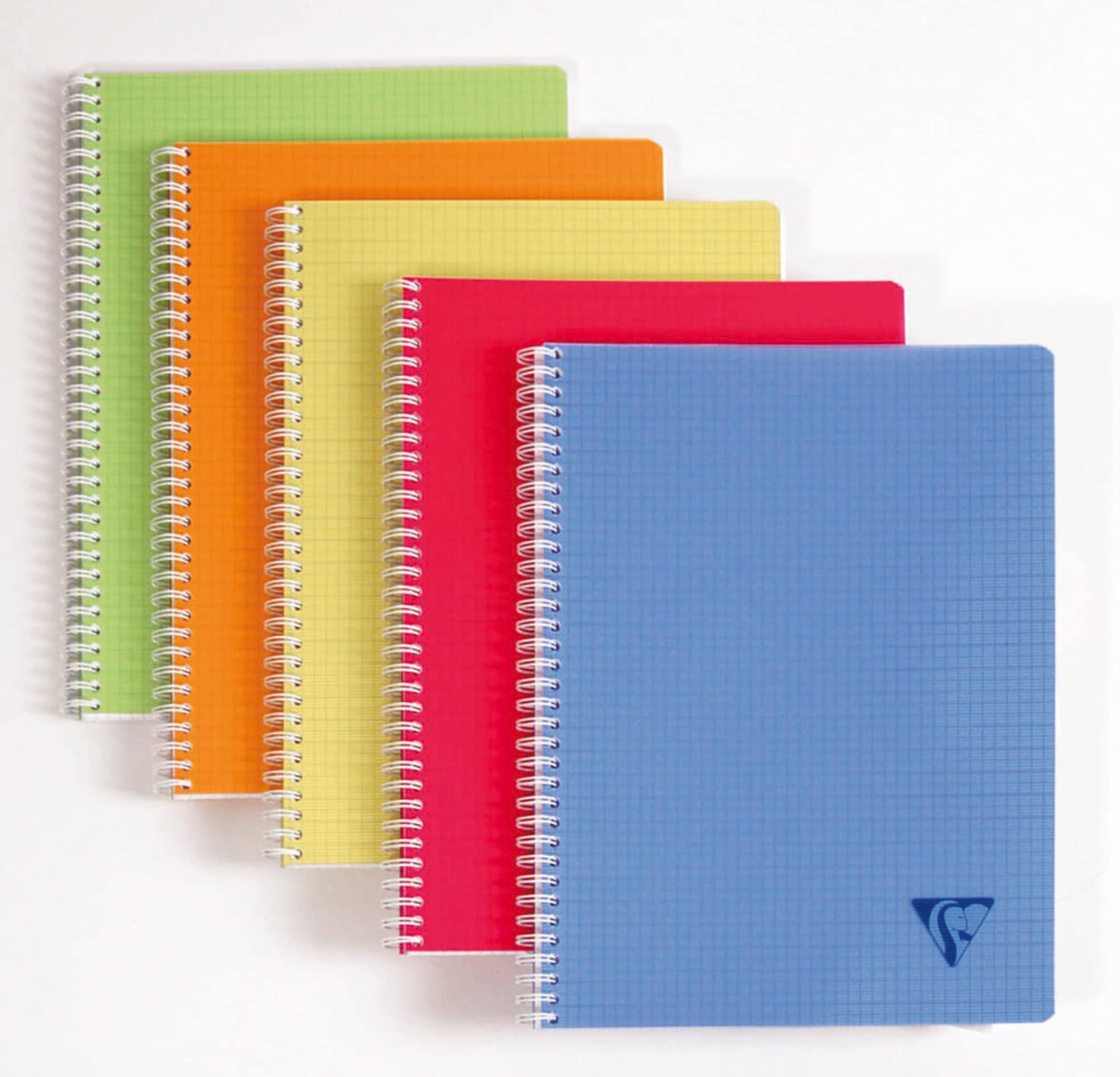 Clairefontaine 328316C 5 Doppelspiralbücher Linicolor Fresh A4+ sortiert