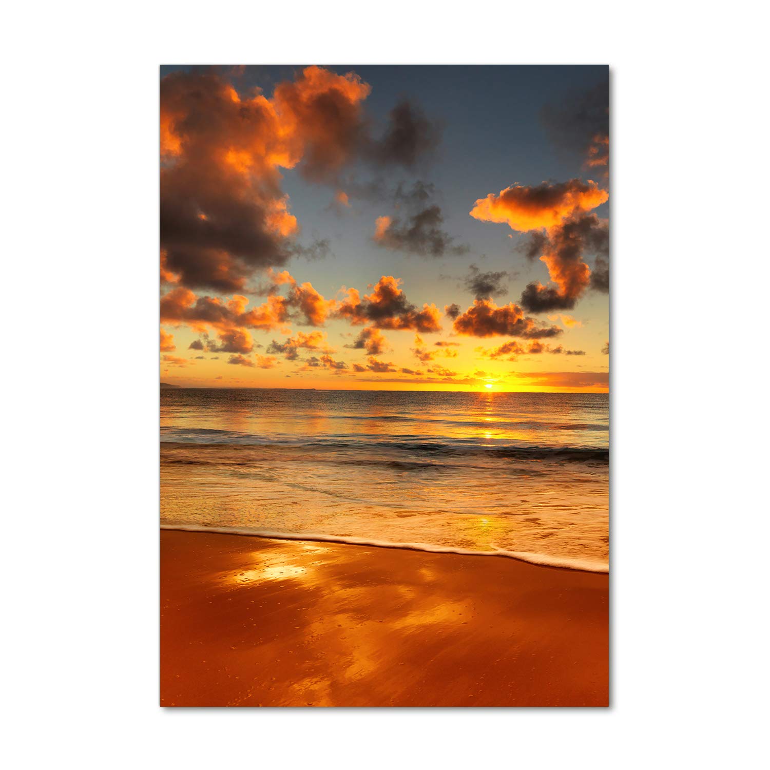 Tableau Verre Acrylique Tulup 70x100 : Rénovez un Mur Vide avec ce Paysage Orange
