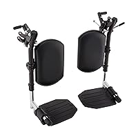 Vista 1 de Invacare Reposapiernas Elevable para Silla de Ruedas con Almohadillas Acolchadas para Pantorrillas, Reposapiés con Función Abatible, Longitud