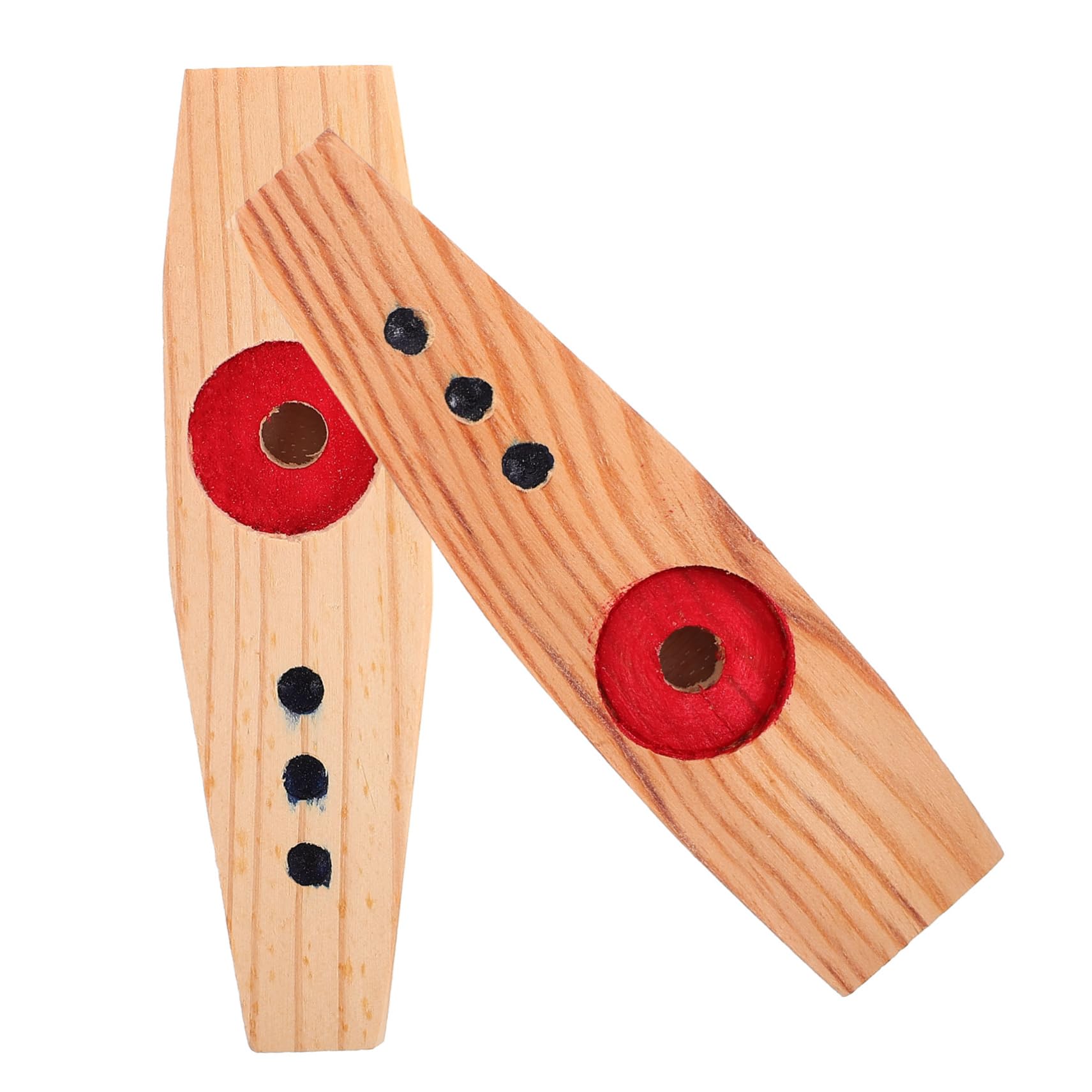 BESPORTBLE 2pcs Small Wooden Kazoo Beginner Friendly Musical Instrument for Fun Practice and Performance for Music Education and All Ages
