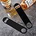 KTOJOY 4 PACK Stainless Steel Flat Bottle Opener, Beer Bottle Opener, 7inch, with Exquisite Packaging, for Kitchen, Bar or Restaurant, Black,