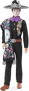 Barbie 2021 Dia De Muertos Ken Doll (12-in) Wearing Embroidered Shirt, Serape & Sombrero, with Calavera Face Paint, Gift for Collectors