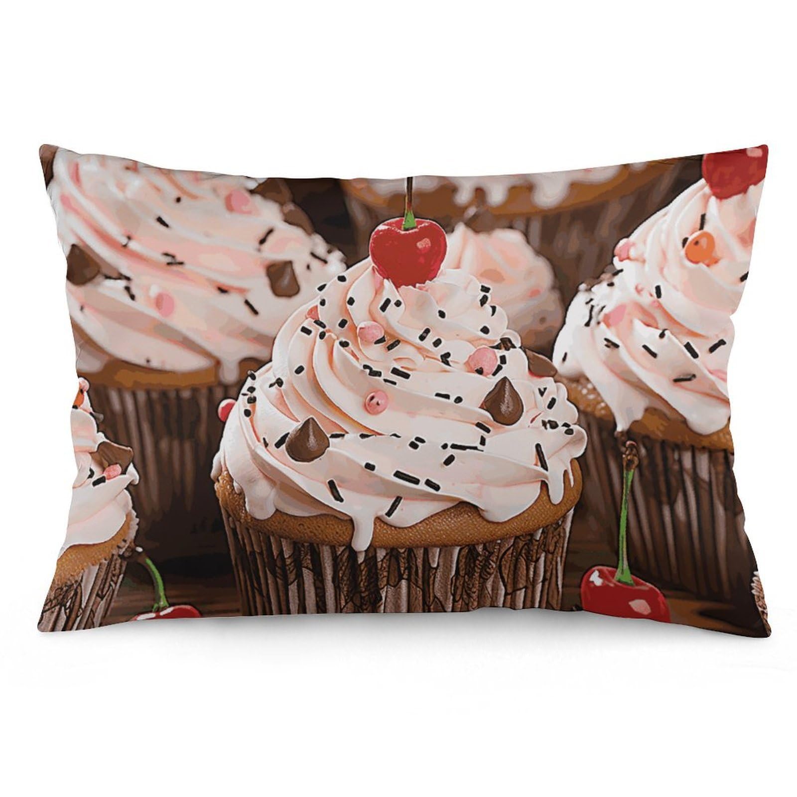 NTVOWPZO 2 Pack Decoration Throw Pillow Covers 20"x30" Pillowcases Covers Cupcake and Muffin Pillowcases Modern Farmhouse Home Decor Sofa Cushions Covers for Couch Bed Living Room