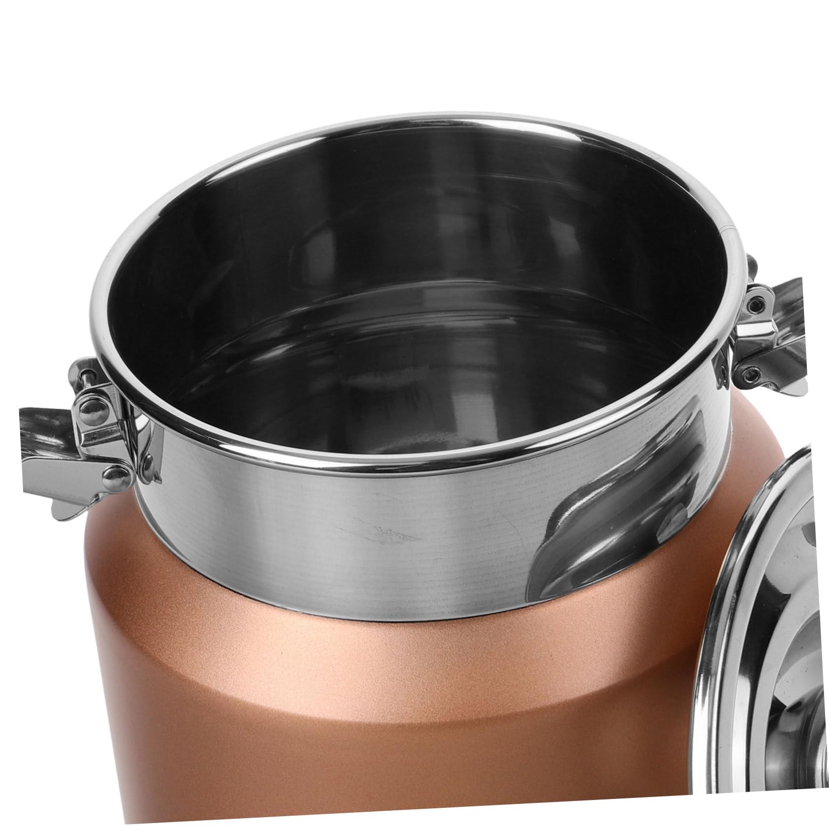 Alipis Contenitore Latte in Acciaio Inox 2, 5 l Coperchio | Stile Rustico Country, per Cucina e Campeggio, Facile da Pulire e Durevole