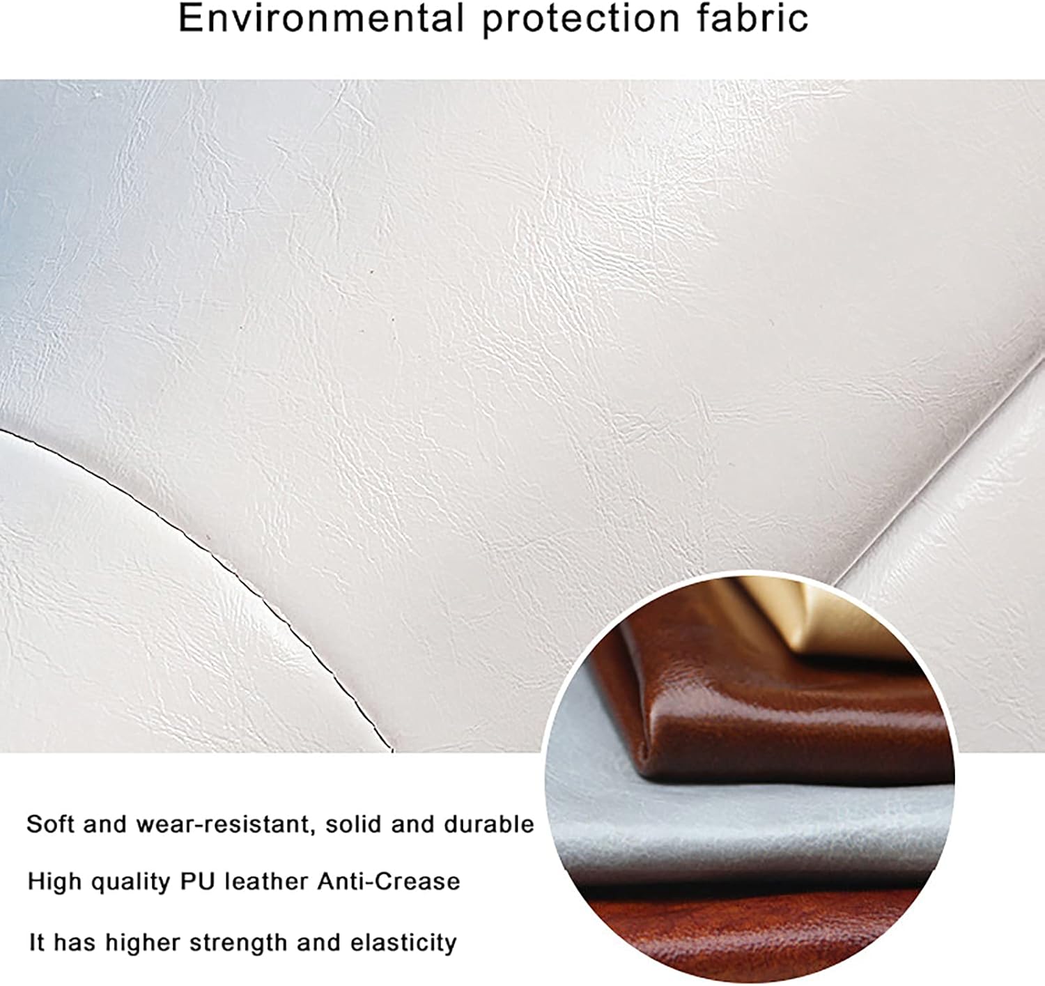 Modern Faux Leather Storage - Rectangular Shoe Storage Pouf for Entryway, Upholstered Footrest for Living Room and Bedroom, 60x40x40 cm (24x16x16 inches) - Stylish Solution