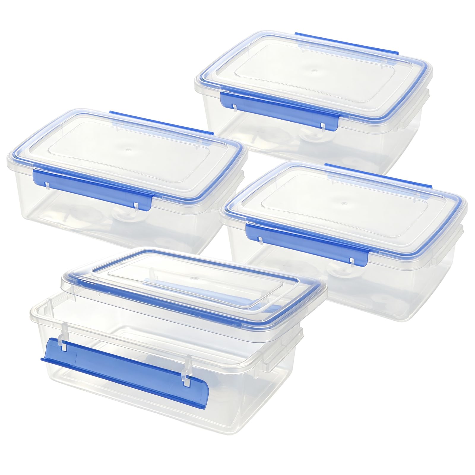 4 PCS 49oz Plastic Food Storage Containers with Airtight Lids
