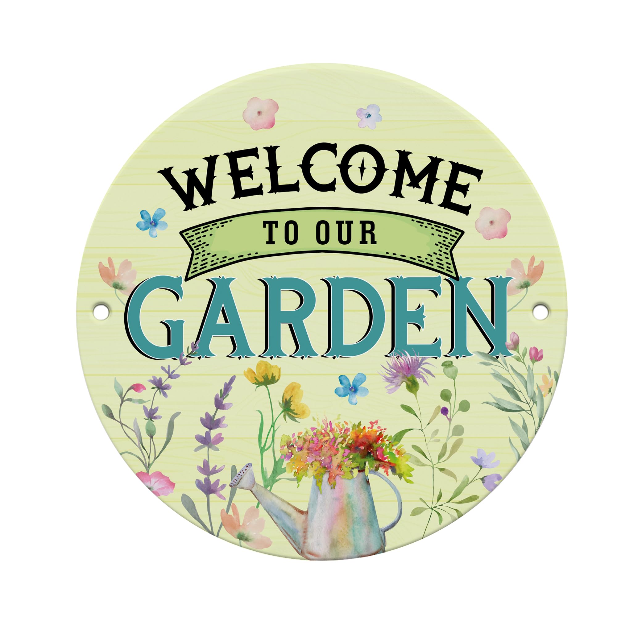 Red Ocean Welcome To Our Garden Acrylic Round Hanging Sign Garden Sign Outdoor Friendship Plaque Garden Plaque For Outside Shed Sign Yard Signs