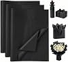 VGOODALL 100 Sheets Black Tissue Paper Tissue Paper 50 cm x 35 cm Craft Paper Gift Wrapping Paper for Gift Wrapping Birthday Party Wedding Crafts Baby Shower Crafts