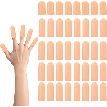 40 St ck Silikon Fingerlinge Set   Fingerschutz Silikon