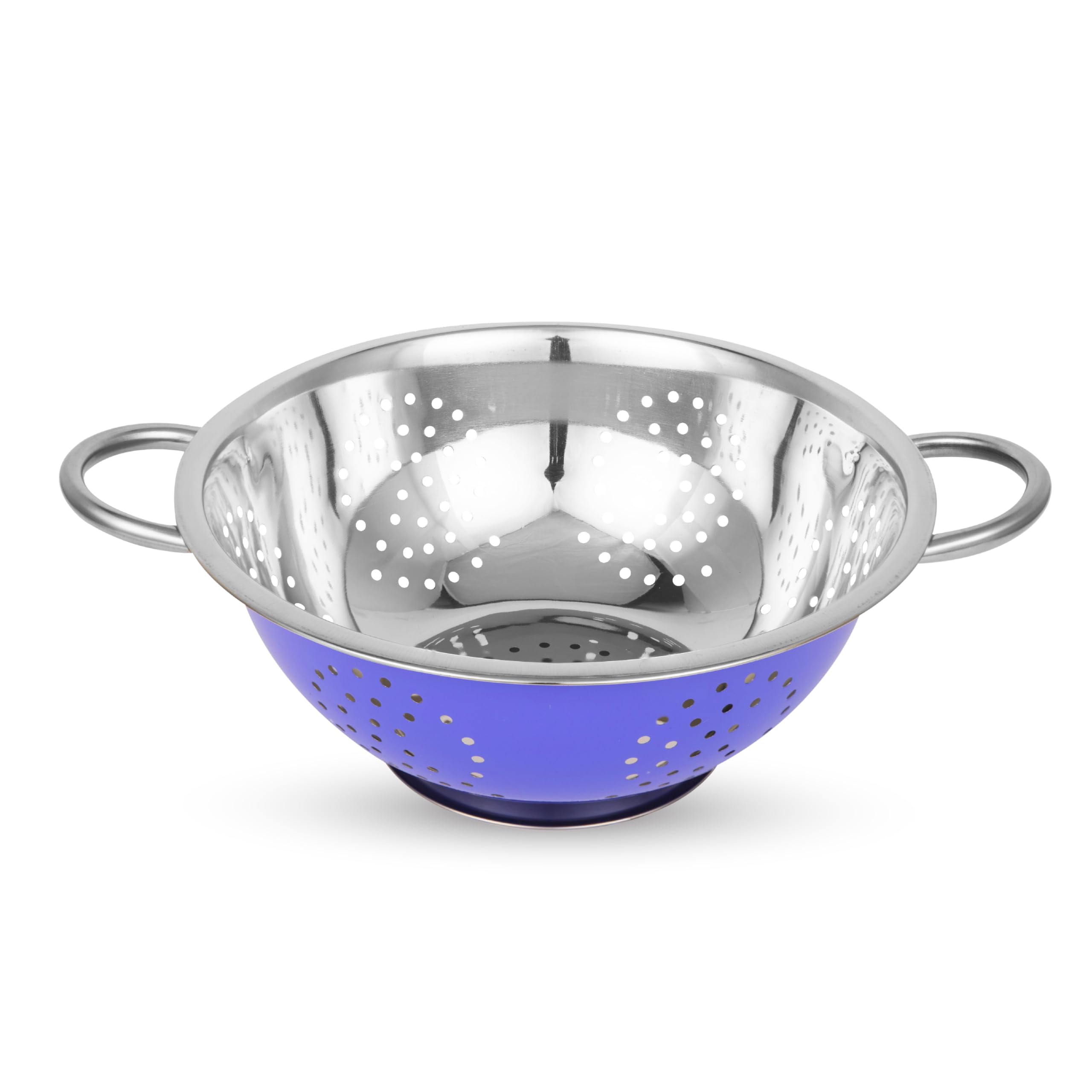 Fackelmann Stainless Steel Colored Deep Colander,28 Cm-Durable Kitchen Accessories Items,Anti-Rust,Corrosion-Resistant for Washing Fruits&Vegetables,Kitchen Sink Strainer,5 X 11 X 14 Centimeters