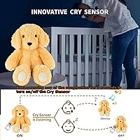 Vista 3 de BEREST Chupete para dormir para bebés con sensor de llanto, juguete para calmar a los perros, ayuda para dormir, ruido blanco, animal de peluche
