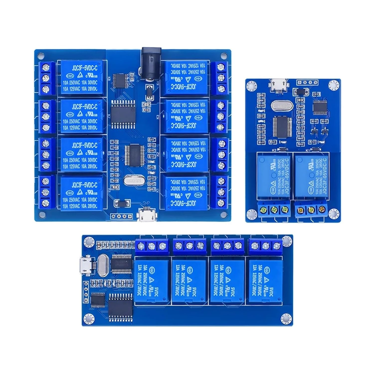 DC 5V Micro USB Relay Module 2 4 8Channel Relay Module, Relay Control Panel with Indicator Relay Output USB Interface(2 Channel)
