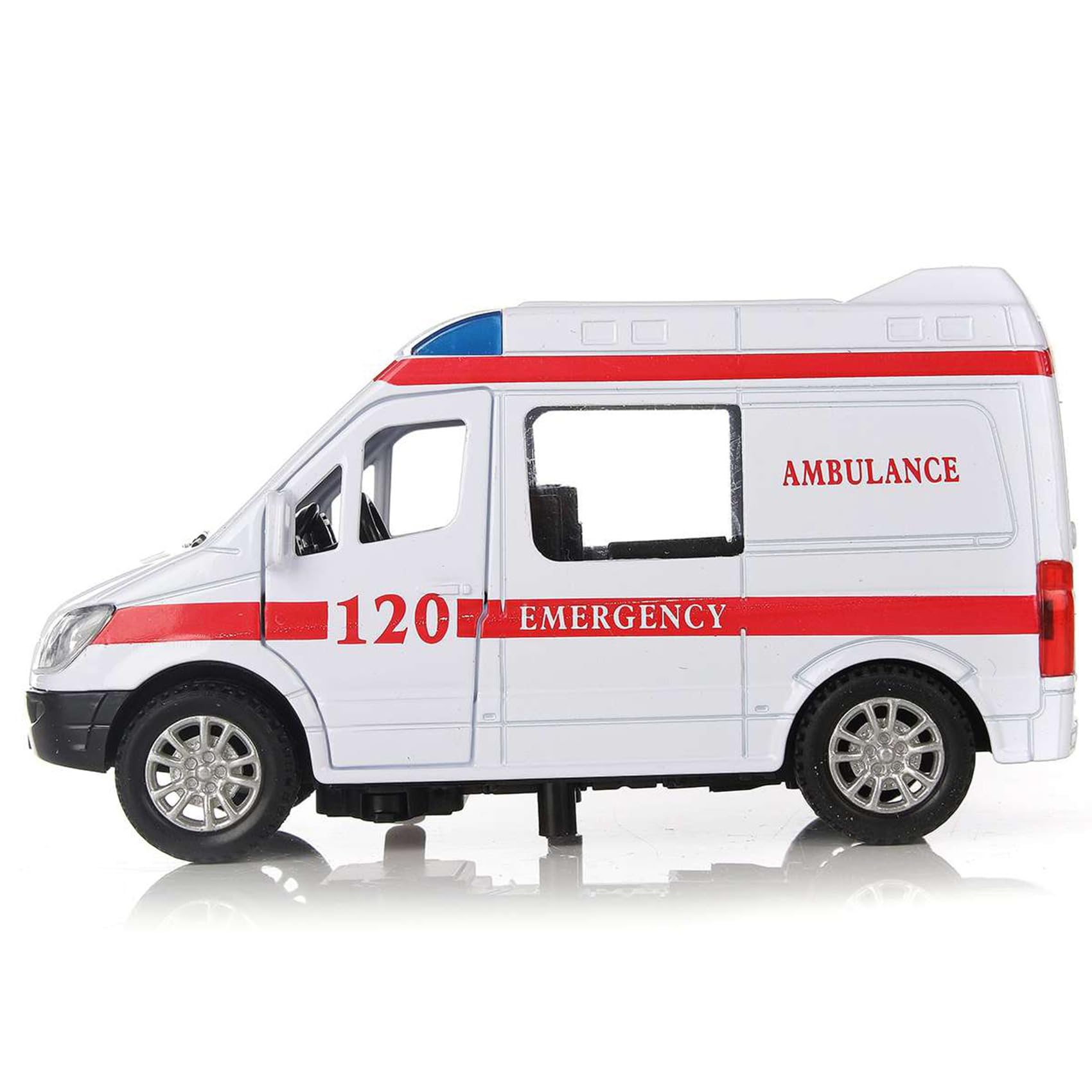 2X Ambulancia VehíCulos MéDicos Juguetes 1/32 AleacióN Diecast Modelo de AutomóVil con LightandSound Regalo para NiñOs
