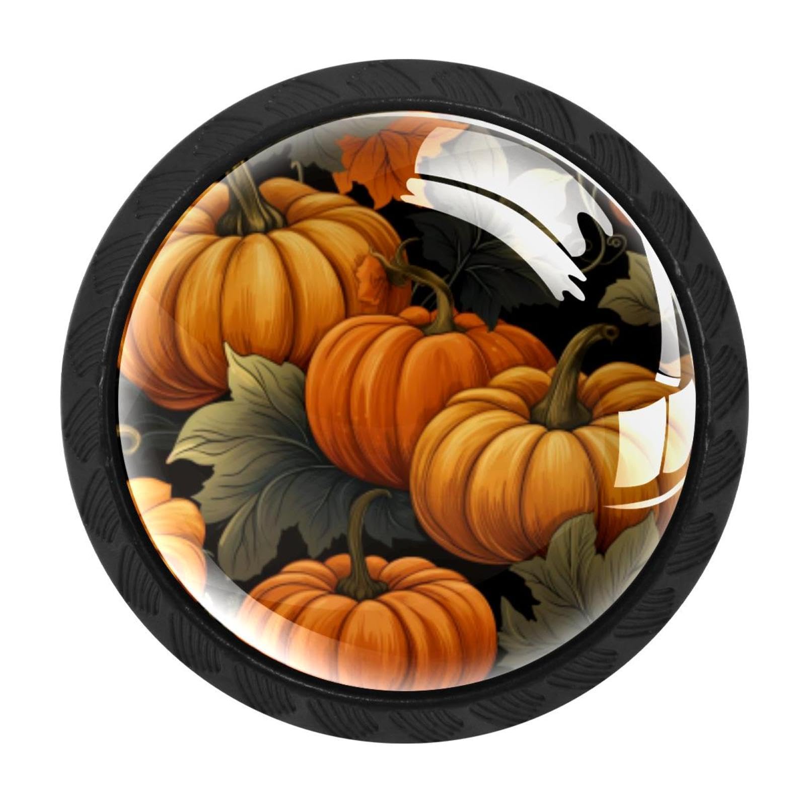 CHENZZZZ Thanksgiving Pumpkin Cabinet Knobs 4 Pieces Drawer Kitchen Cabinets Dresser Cupboard Wardrobe Unique Pulls Handles
