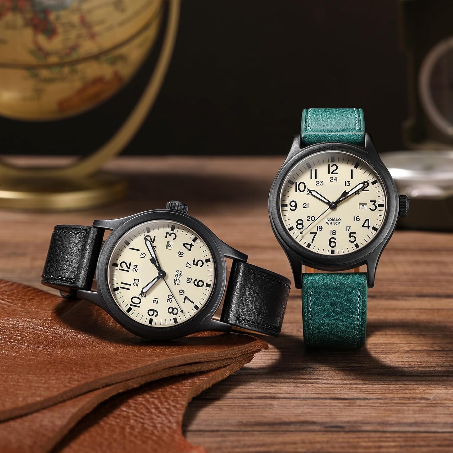 Getalia Italian leather Watch Band Tuscany Natural Vegetable-Tanned Full Grain Genuine Leather,18mm 19mm 20mm 21mm 22mm Quick Release Replacement Watch Straps for Men and Women Thin and Soft