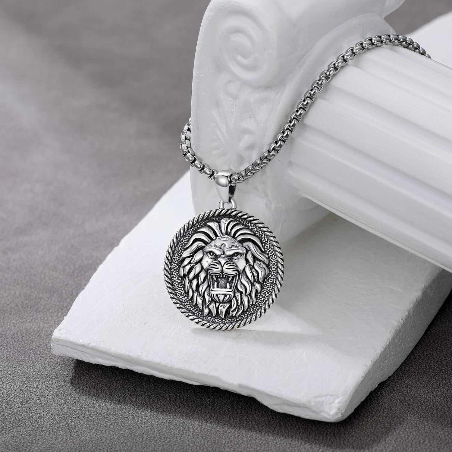 Animal Necklace for Men Women 925 Sterling Silver Lion/Snake/Wolf Pendant Necklace for Birthday Christmas - Image 6