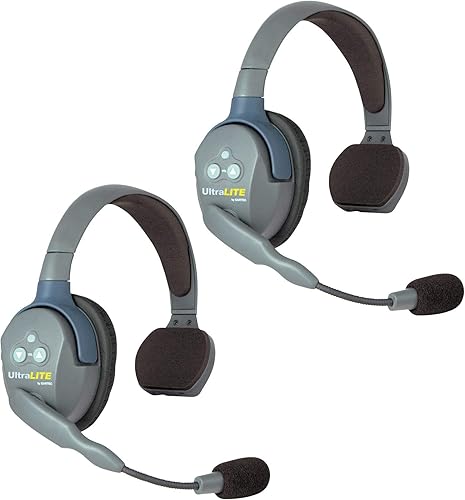 EARTEC UL2S UltraLITE - Auriculares inalámbricos de comunicación completa dúplex para 2 usuarios, 2 auriculares de oreja única