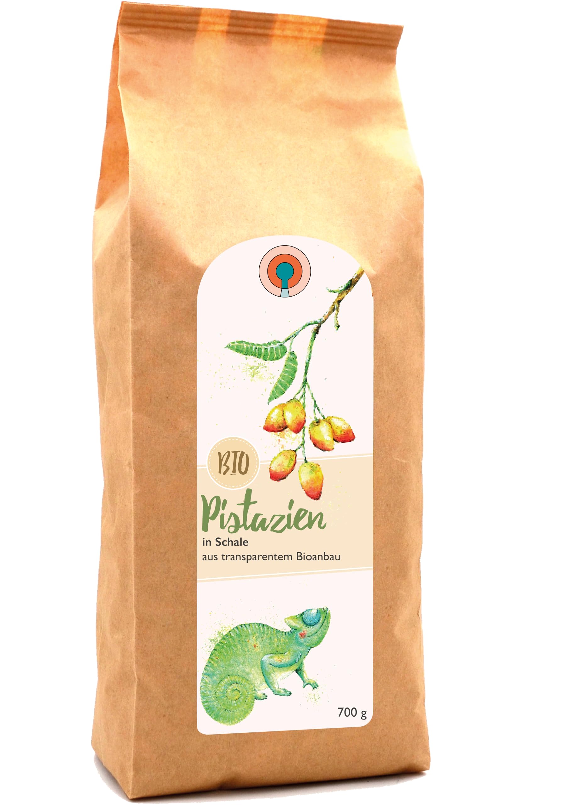 Bio-Pistazien mit Schale - 0,7kg (700g) - ungeröstet und ungesalzen