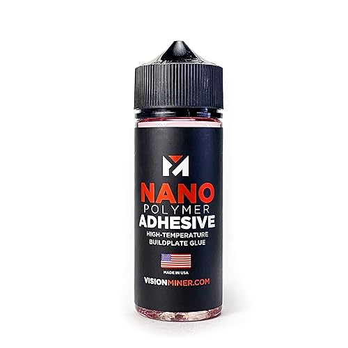 Nano Polymer Adhesive (120ml) - Ultimate 3D Printing Bed & Build Plate Adhesion - No Mess, Non-Toxic, Works for PLA, ABS, PEI, PEEK, Nylon, PC and More. Easy Application, Easy to Clean!
