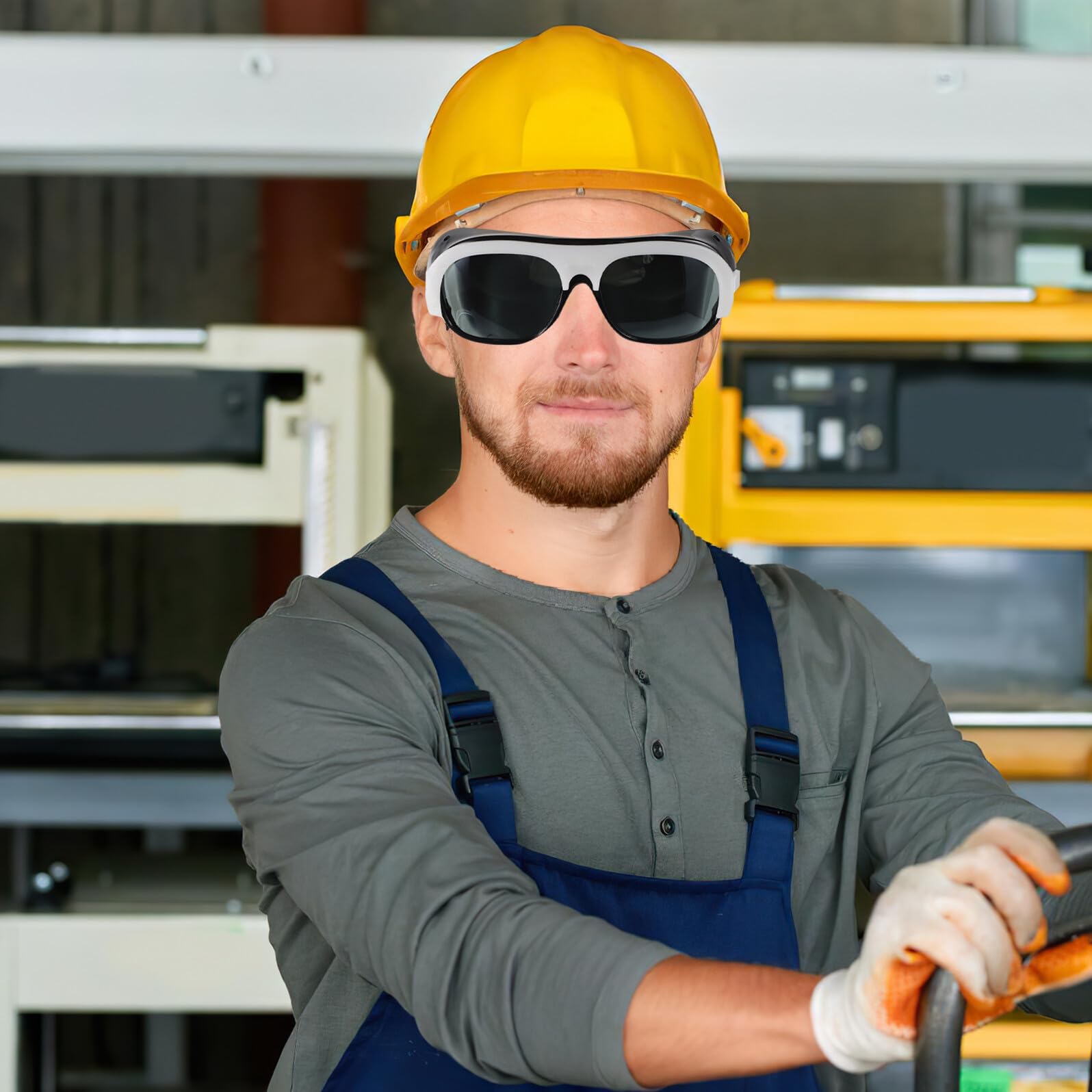 INOOMP 10 Gafas de Seguridad para Soldar Antiarañazos Ajuste Cómodo y Lentes de Alta para Protección Duradera en Soldadura y Trabajos de Metal