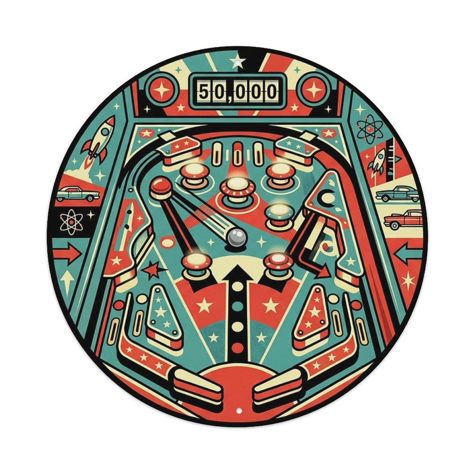Vintage Retro Pinball Machine Arcade Game Metal Tin Sign