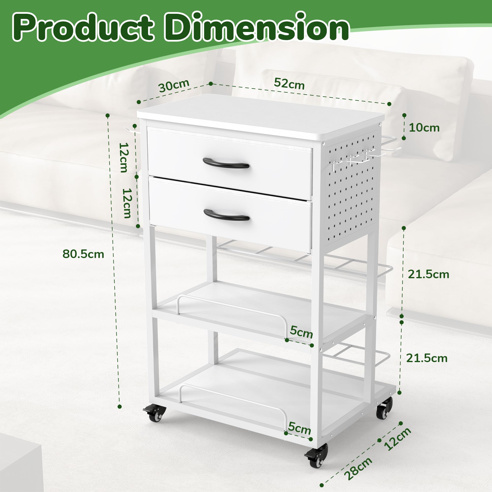 Chariot de rangement Cricut compatible avec la machine Cricut, à roulettes 2 tiroirs pliables en tissu table d'artisanat support en vinyle