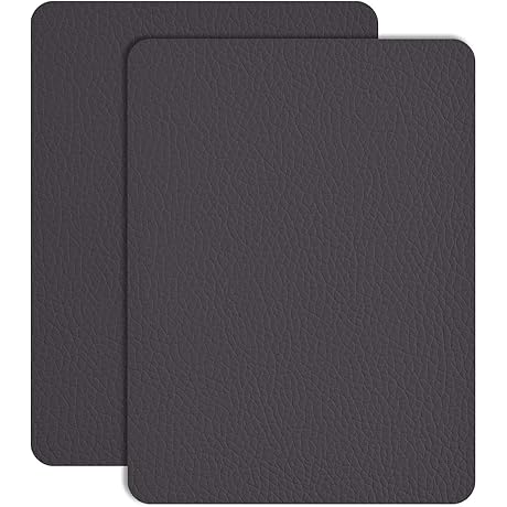 Dark Grey Leather Repair Kit - Exclusive Design [2 Pack 8 x 12 inch]