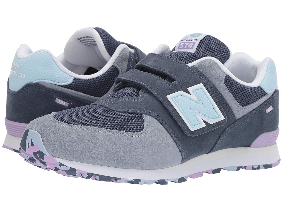 

New Balance Kids YV574v1 (Little Kid/Big Kid) (Vintage Indigo/Dark Violet) Girls Shoes, Gray
