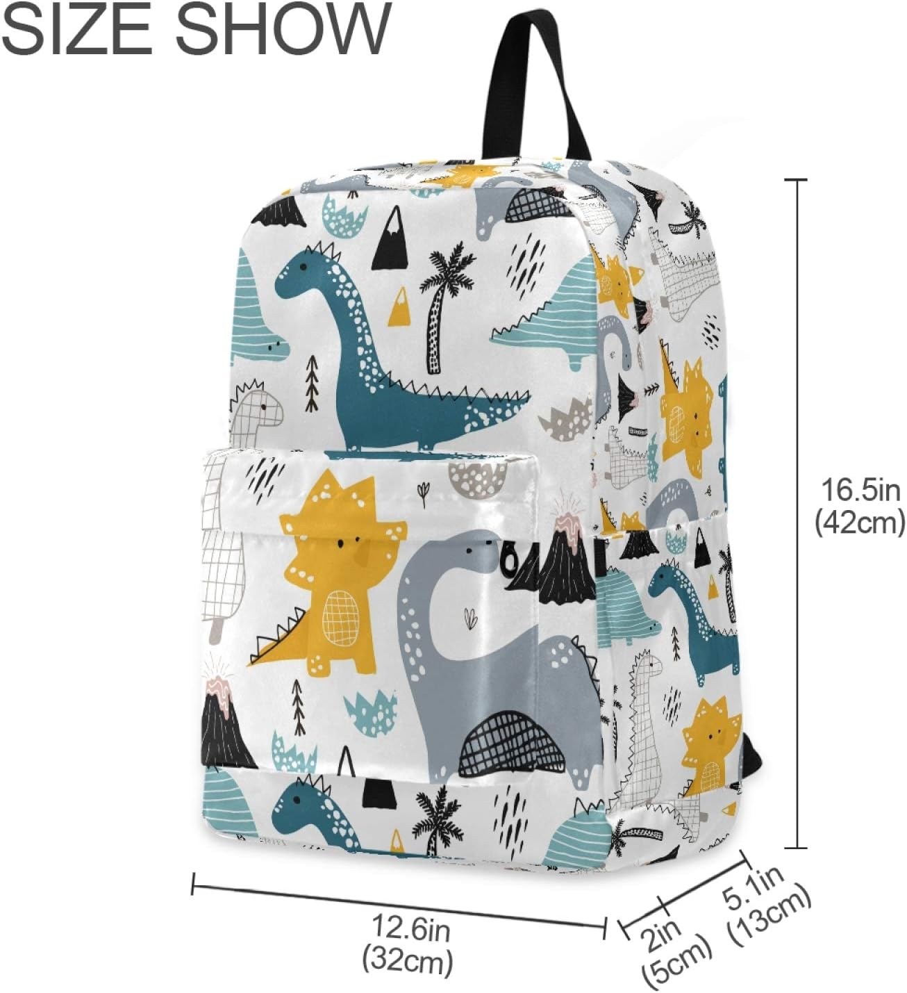 Cute Dinosaur Kids Toddler Backpack Lightweight School Book Bag for Boys Girls Blue White Preschool Backpack Mini Day Pack for Children