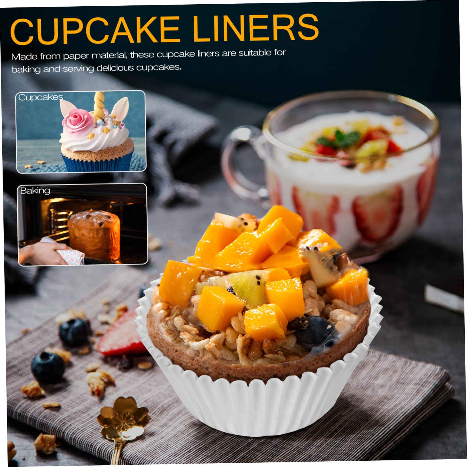 Cabilock 2500pièces Caissettes à Papier Résistantes à Huile Moules à Muffins Blancs Pour Pâtisserie Idéales Pour Événements Et Fêtes
