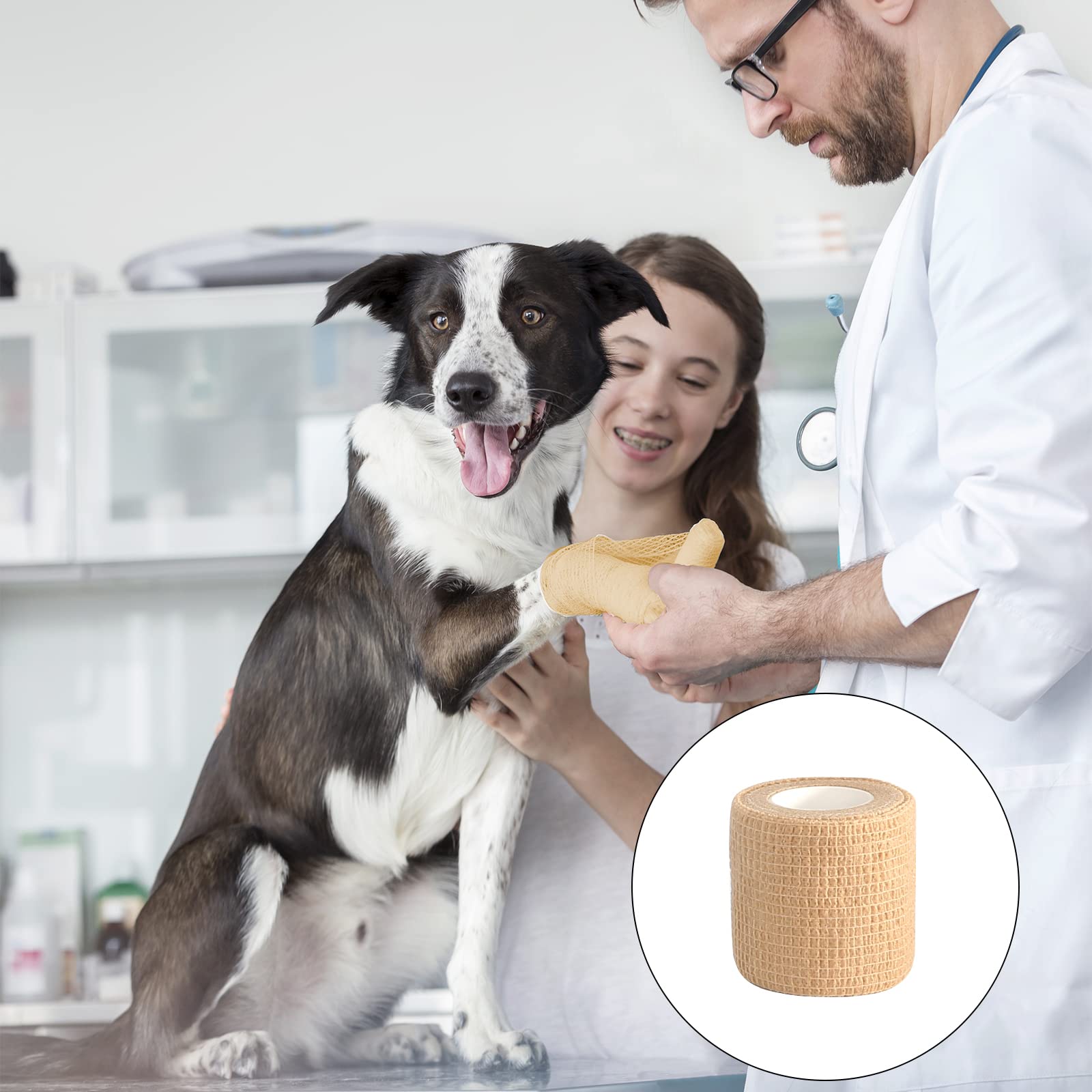 Fasciatura Coesiva Auto-aderente Elastica Della Fasciatura Di Compressione Sul Blu Su Fondo Image148286221