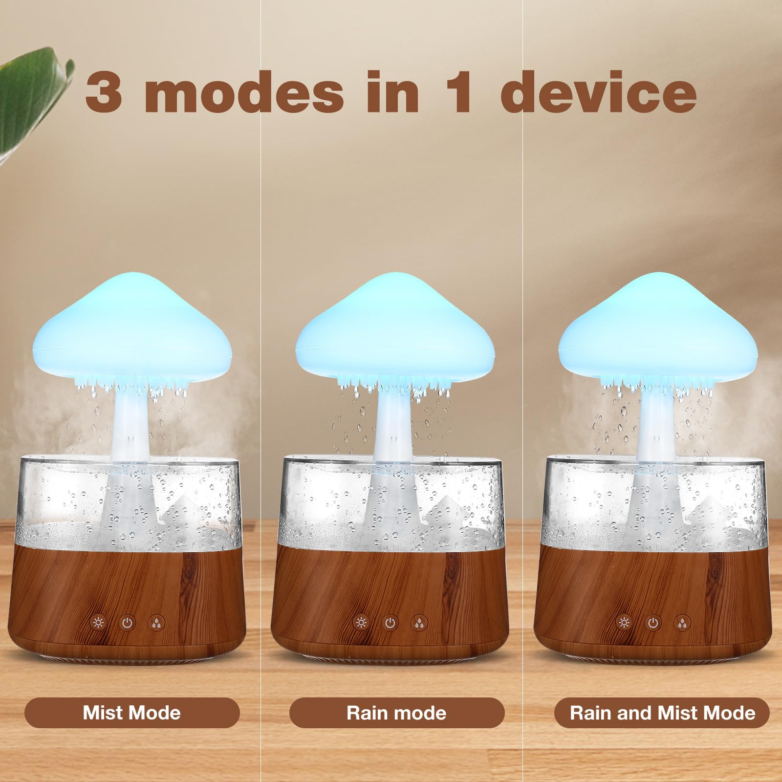 Umidificatore Diffusore di Aromi 450ml Luce Notturna per Scrivania
