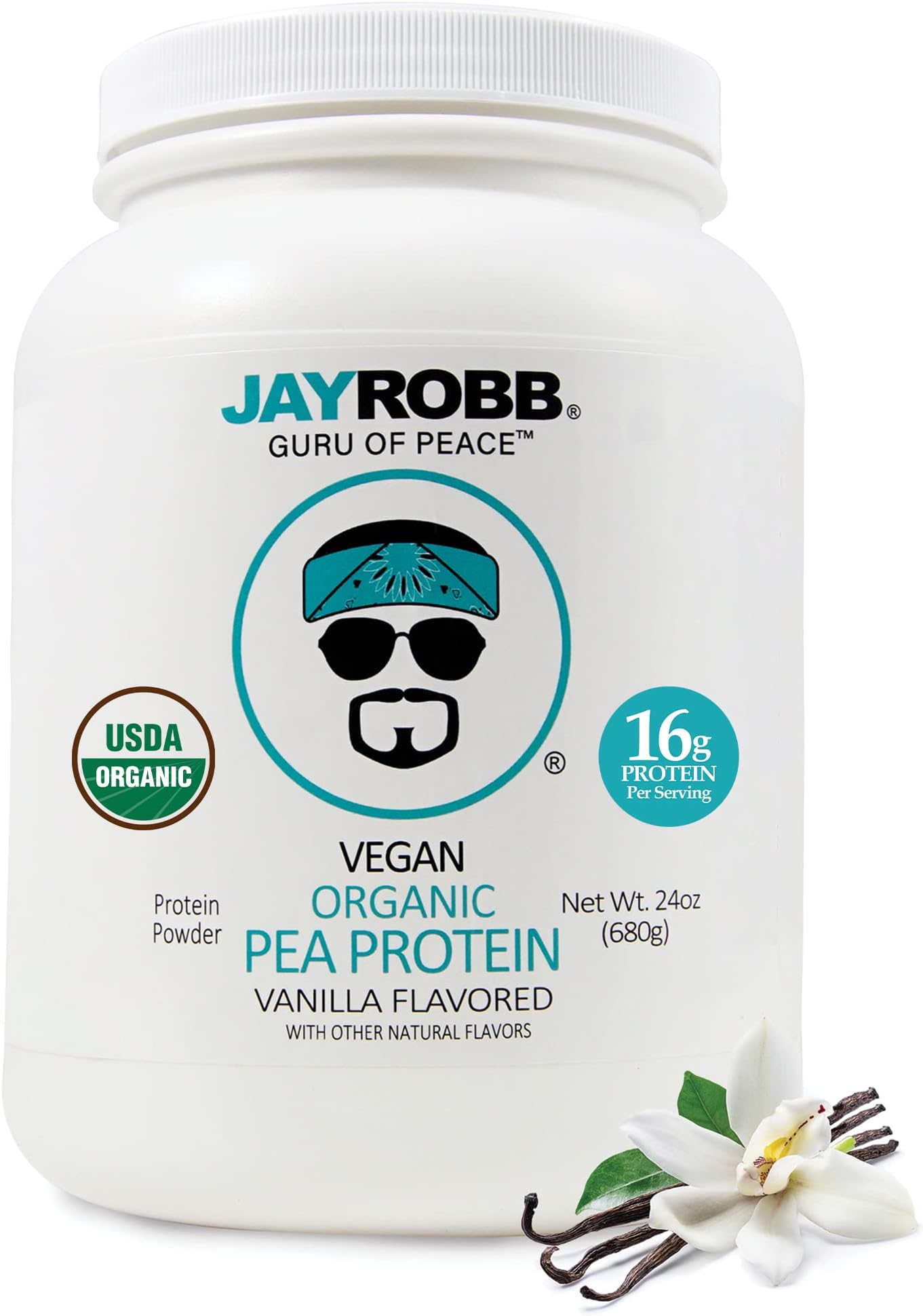 JAYROBB Organic Vegan Vanilla Pea Protein